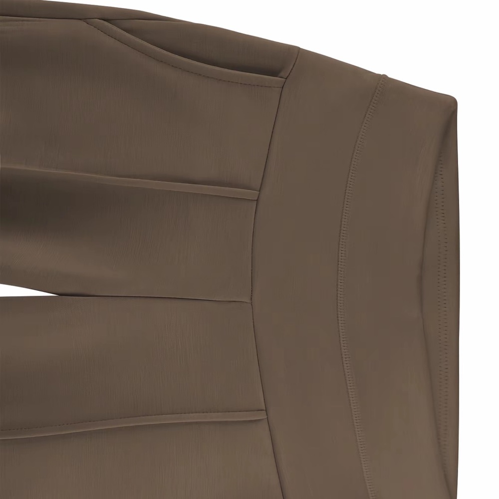 Scuba Wide Leg Jogger Pants. Brown. High Waisted Stretch Lounge pants. - Picture 2 of 3